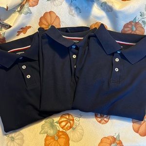 3 pairs French Toast boys polos Black